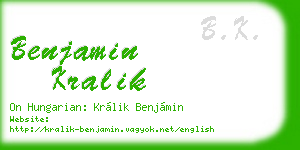 benjamin kralik business card