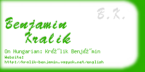 benjamin kralik business card